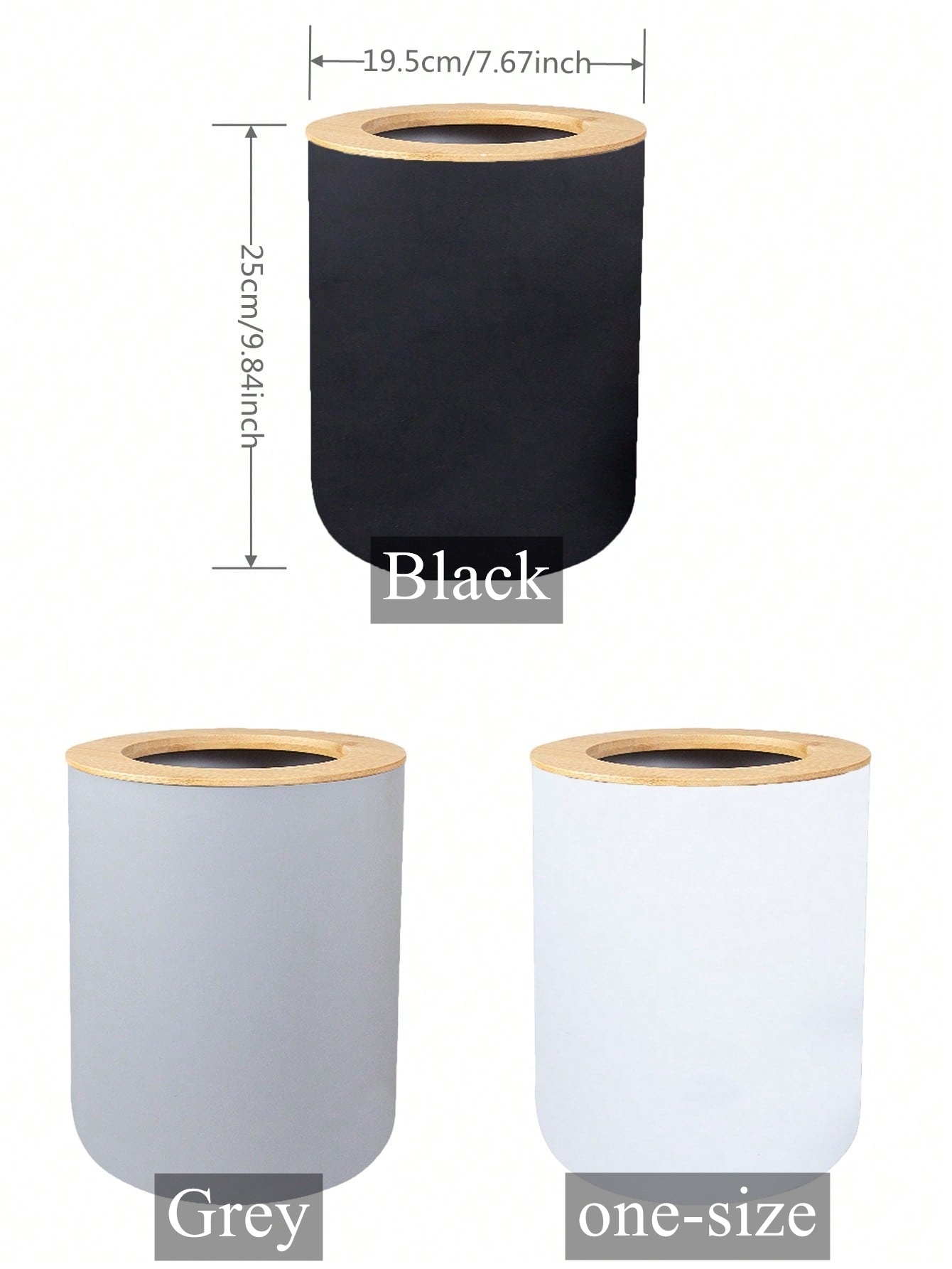 Black Plastic Trash Bin Modern - Commercial Kitchen Bin recension och pris
